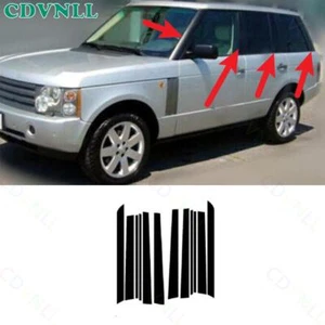 For Range Rover L322 2003-2012 Gloss Black Window Door BC Pillar Post Cover Trim - Picture 1 of 7