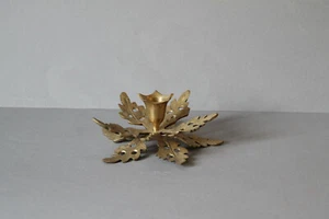 figürlicher Kerzenhalter Kerzenständer Messing Blume Blüte 021953 - Bild 1 von 2