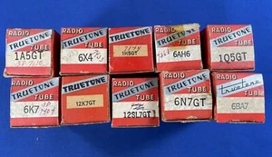 10 NOS TRUETONE Radio Tubes ~ All Different, Original Boxes - Picture 1 of 4