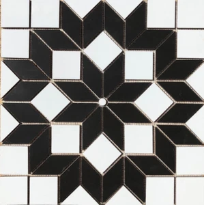 Incrustación de medallón de azulejo 22 1/4" X 22 1/4" - Serie de azulejos Daltile's Sierra - Imagen 1 de 3