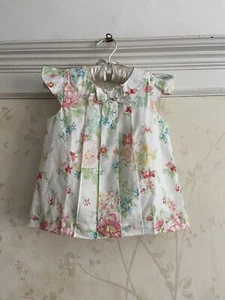NWT Janie And Jack Girls Floral Pleated Top 3 3T - Picture 1 of 5