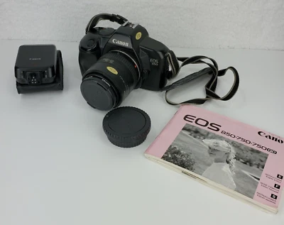 Cámara fotográfica Canon EOS 850 35 mm con lente y flash 35-70 mm F3,5-4,5 PARA REPUESTOS Foto 1 de 4