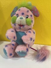 Vtg, Popples Polka Dottie Plush Doll Stuffed Animal Pink Purple Dots 12" 2001 