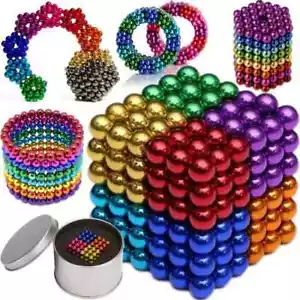 5mm 216 stück 8 farbige Scheiben Kugeln Würfel bunte Befestigung Anti Stress - Bild 1 von 15