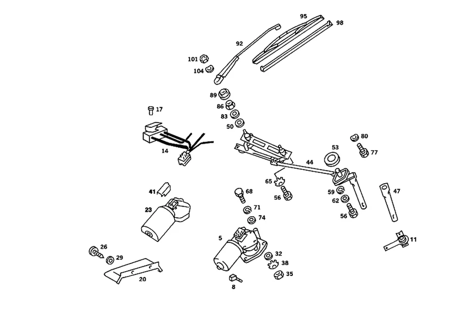 Limpiaparabrisas original Mercedes-Benz 116-820-03-45 Foto 1 de 1