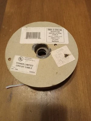 Cable de cinta de intercomunicador 3 conductores NUTONE IW-3-200-UL cable de instalación Foto 1 de 2