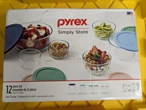 Pyrex Simply Store 12-teiliges Set aus runden Glasbehältern und Kunststoffdeckeln - Bild 1 von 5
