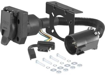 Curt 55774 USCAR Dual-Output 7-Way Round & 4-Way Flat Connector Foto 1 de 3