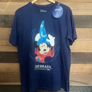 Disney Mickey Mouse Sorcerer D23 Brasil Graphic T-Shirt Men's Size M - Picture 1 of 4