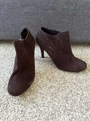 BOTAS DE CUERO GAMUZA MARRÓN OSCURO ENZO ANGIOLINI HAVER TALLA 9 Foto 1 de 4