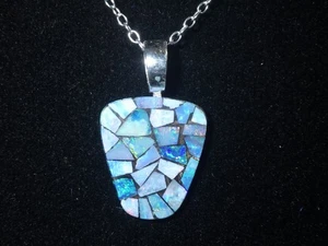 Minimalist Mosaic Opal Necklace - Picture 1 of 3