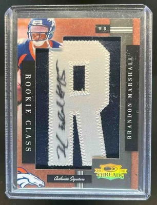 2006 Donruss Threads Brandon Marshall Patch Rookie RC Auto #235/240 Broncos - Image 1 of 2