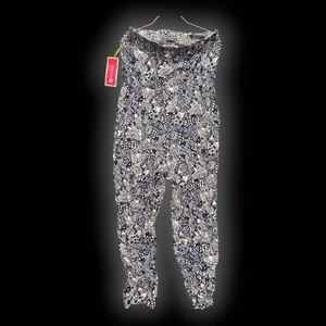 Lilly Pulitzer Target Womens Jumpsuit * 2XL XXL Blue UPSTREAM Fish Print Harem - Picture 1 of 8