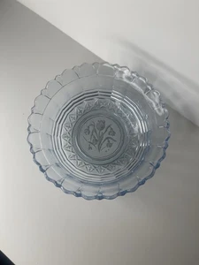 Etched Floral Glass Bowl - Depression Era - Picture 1 of 4