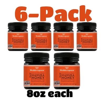MANUKA HONEY 6 Pack WEDDERSPOON NEW ZEALAND RAW  KFACTOR 16+ 8oz Each - Image 1 of 4