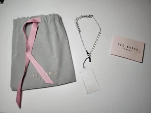 Ted Baker Chain Bracelet Crystal Detailing In Silver Tone - Picture 1 of 7