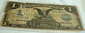 1899 Large Size $1 Silver Certificate Black Eagle FR 236 Speelman/White DAMAGED - Picture 1 of 2