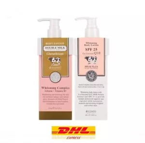SCENTIO MILK PLUS BODY LOTION EXTRA SPF25+ + DOUBLE MILK TRIPLE BRIGHT LOTION - Picture 1 of 9