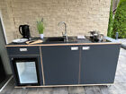 Outdoor kitchen garden kitchen garden sink refrigerator cover 180x90x60 cm