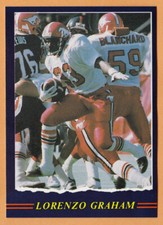 Lorenzo Graham 1989 Jogo CFL card #150 Calgary Stampeders  Livingston U