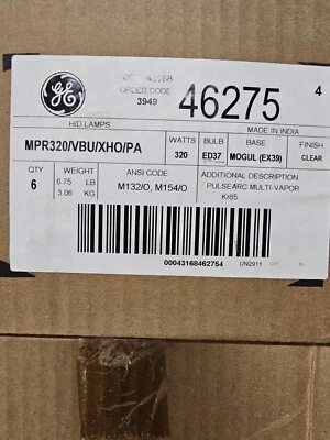 NEW GE CURREN LIGHT BULB LAMP 320W MPR320/VBU/XHOPA ED37 EX39 32000 LUMEN 65 CRI - Image 1 of 2