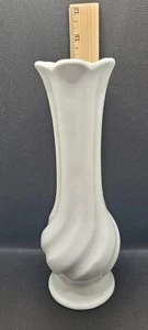 Milk Glass Swirl Vase 10 Inches - Picture 1 of 4