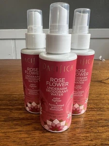 3x Pacifica Rose Flower Underarm Deodorant Water Aluminum Free 4 Oz 100% Vegan - Picture 1 of 2