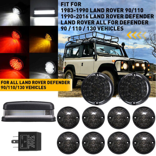 LAND ROVER DEFENDER LED LIGHT KIT WITH PLUGS - 11 LAMPS  UPGRADE KIT