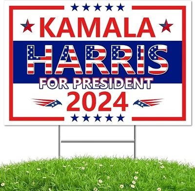 Placa de jarda Harris 2024 Harris 2024 dupla face da marca - Imagem 1 de 4