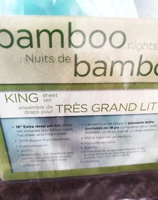 BAMBOO KINGSIZE BEDSHEETS * VERY LUXURIOUS*-Great Fit in original package - Image 1 of 4