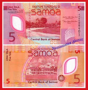 WESTERN SAMOA 5 Tala 2023 (2024) Serie AA Polimero Pick NUEVO SC / UNC - Imagen 1 de 1