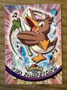 1999 TOPPS POKEMON TV ANIMATION BASE CARD - # 83 FARFETCH'D WITH BLUE LOGO NM
