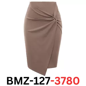 Kate Kasin Wear to Work Pencil Skirts for Women Elastic High Waist Wrap Skirt, L - Picture 1 of 6