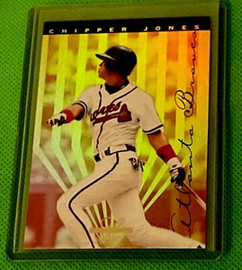 CHIPPER JONES 1995 LEAF LIMITED GOLD  BASEBALL CARD 22 of 24 ATLANTA BRAVES HOF