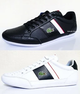LACOSTE Chaymon 0721 1 Men's Casual Leather Fashion Shoes Sneakers Black White - Picture 1 of 16