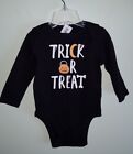 Old Navy Baby 0-3 3-6 6-12 Months Halloween Bodysuit Black Trick Or Treat #54118