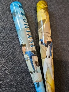 Shohei Ohtani Fighters Pitcher & Batter Plastic Toy Kung Fu Baseball Bats *RARE* - Picture 1 of 11