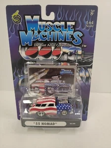  MUSCLE MACHINES STARS & STRIPES 1955 CHEVY NOMAD WAGON - 1/64 - 55 CHEVY - Bild 1 von 2