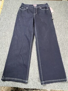 Juicy Couture Jeans 11/30 "Lunita" Y2K High Rise Wide Leg Relaxed Bedazzled NEW - Picture 1 of 7