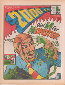 2000AD #43, IPC/Fleetway/Rebellion 1977 VF+ 8.5 UK Comics.  Judge Dredd