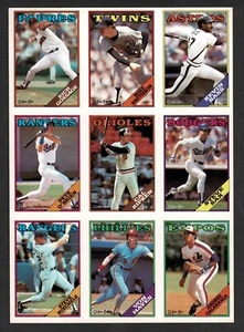 OneChee 1988 (OPC) 9 paneles sin cortar, Cal Ripken, saxo, Galarraga... - Imagen 1 de 3