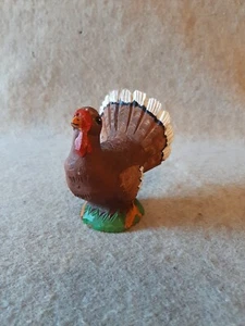 Carved Wood Miniature Turkey Thanksgiving Decorative Decoy Folk Art - Picture 1 of 9