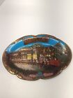 Vtg 1960's Six Flags Collector Plate Wall Display Copper Bronze