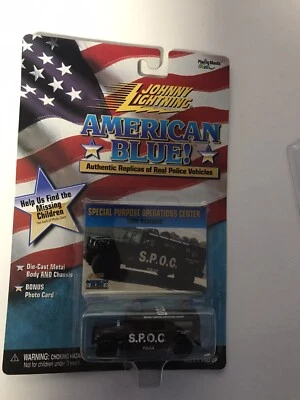Johnny Lightning American Blue Die-Cast Replica Police Vehicle S.P.O.C. 1:64 - Image 1 of 2