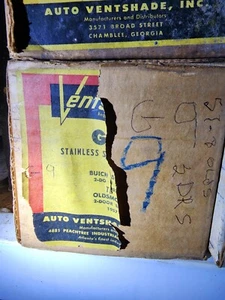 rare auto vent shades G-9 stainless steel 1957-58 2 door Buick/ Oldsmobile set - Picture 1 of 1