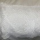 CROCHET White Bedskirt 51”Wide 70” Long Crocheted Drop 13”-14” Full? Twin?