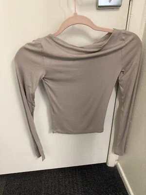 H&M Taupe Long sleeve shirt - Image 1 of 2