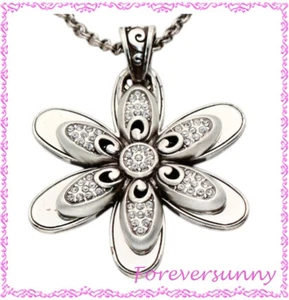Collar Colgante Brighton Flor Deslumbrante Cristal Plata - Imagen 1 de 4