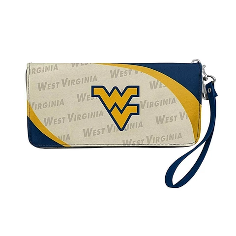 West Virginia Mountaineers Curve Zip Organizer Ladies Wallet Cover