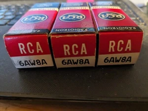 Lot of 3 6AW8A NOS RCA radio audio vintage amplifier vacuum tube Matched Pair? - Picture 1 of 4